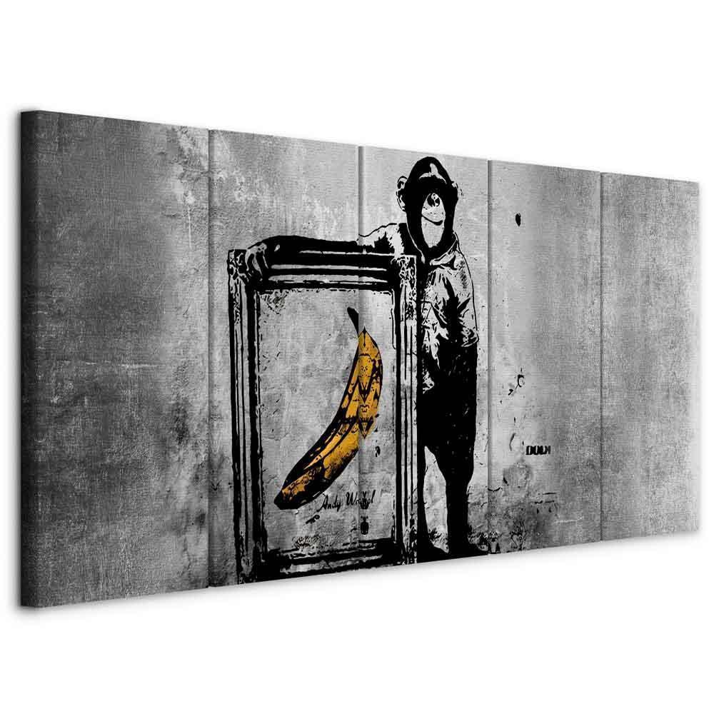 Leinwandbild - Banksy: Monkey with Frame