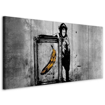 Leinwandbild - Banksy: Monkey with Frame