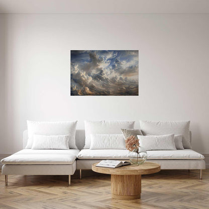 Poster - Golden Reflections on Clouds Announcing Dusk