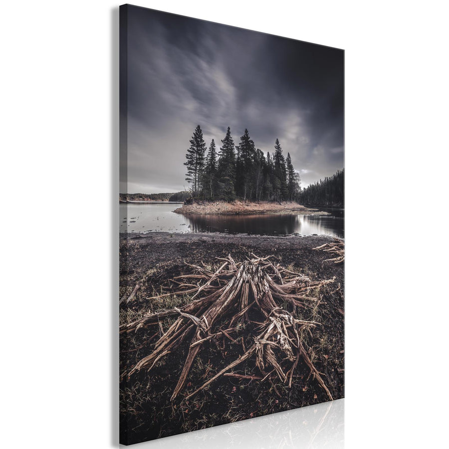 Leinwandbild - Wooded Island (1 Part) Vertical Artgeist