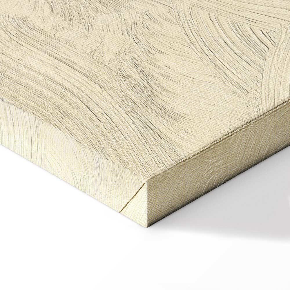 Leinwandbild - Spring Orchard - Hummingbirds Among Tree Branches in Beige Shades