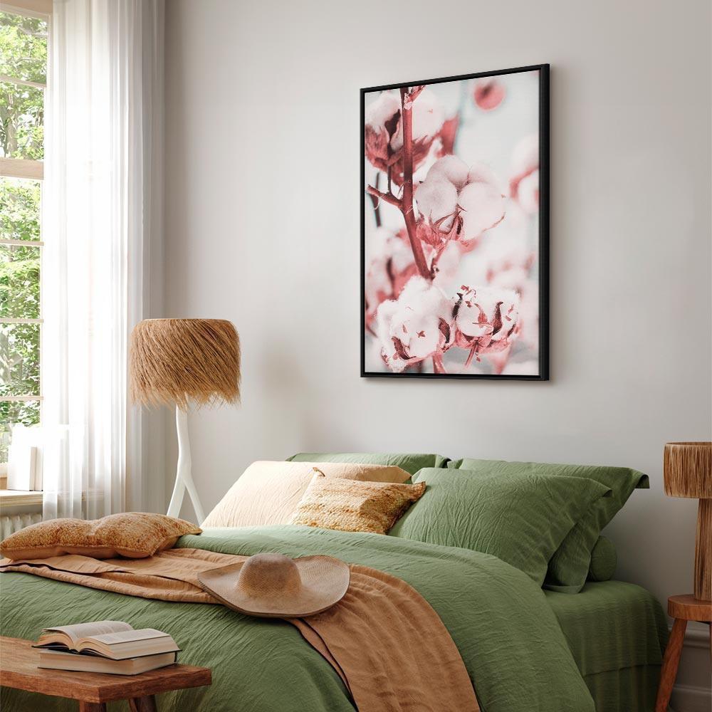 Leinwandbild - Blooming Cotton (1 Part) Vertical