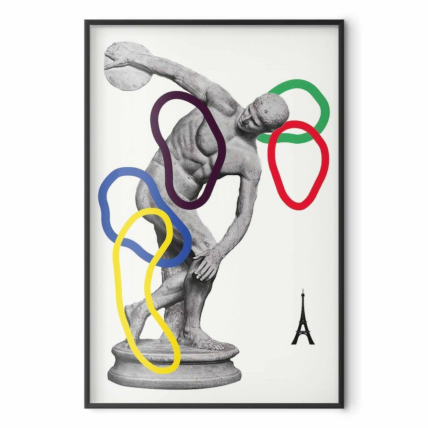 Poster - Collage Graphic - Discus Thrower - Sculpture