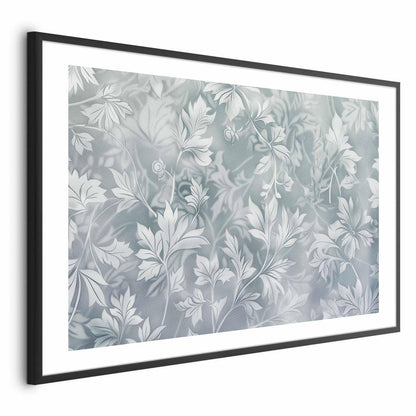 Poster - Worn Floral Patterns in Muted Turquoises Artgeist