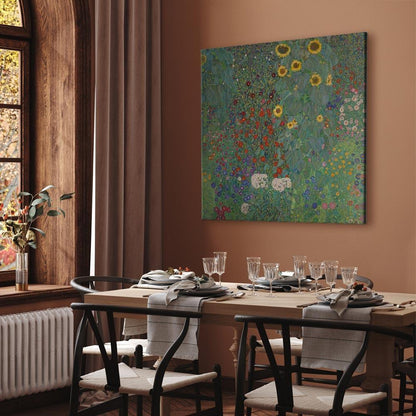 Leinwandbild - Gustav Klimt – Farm garden with sunflowers