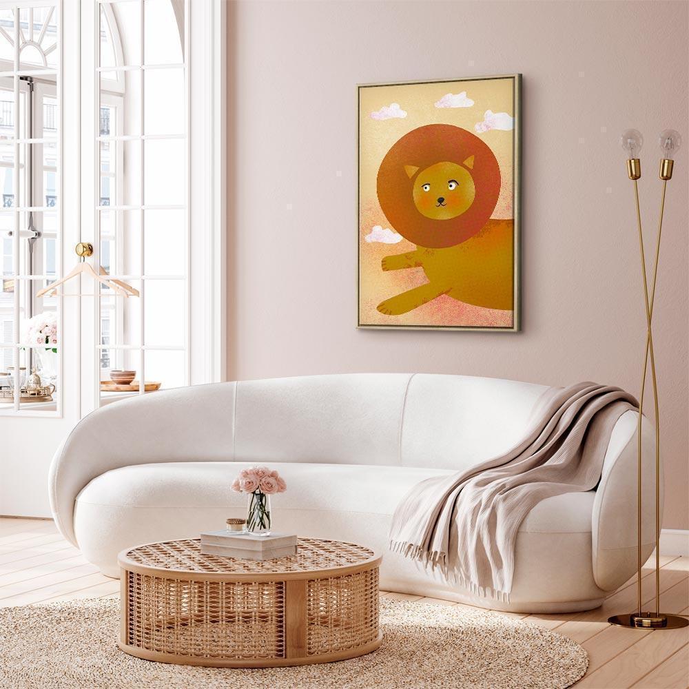 Leinwandbild - Lion's Fun (1 Part) Vertical