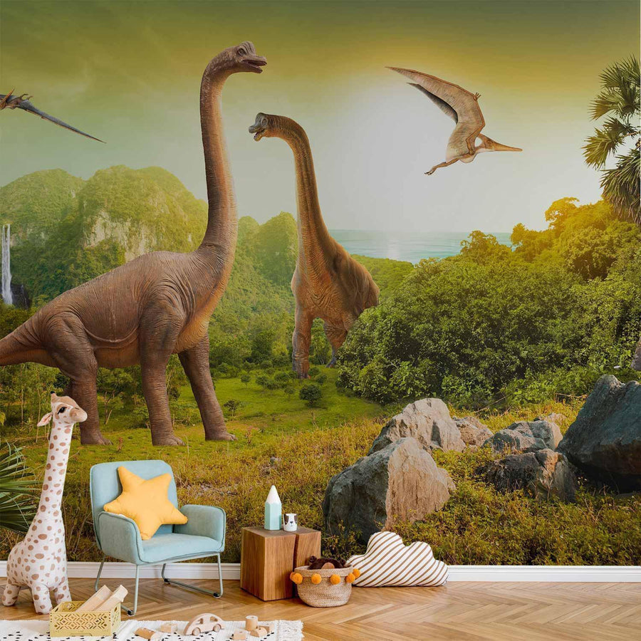 Dino-Tapete für fantasievolle Kinderwelten

