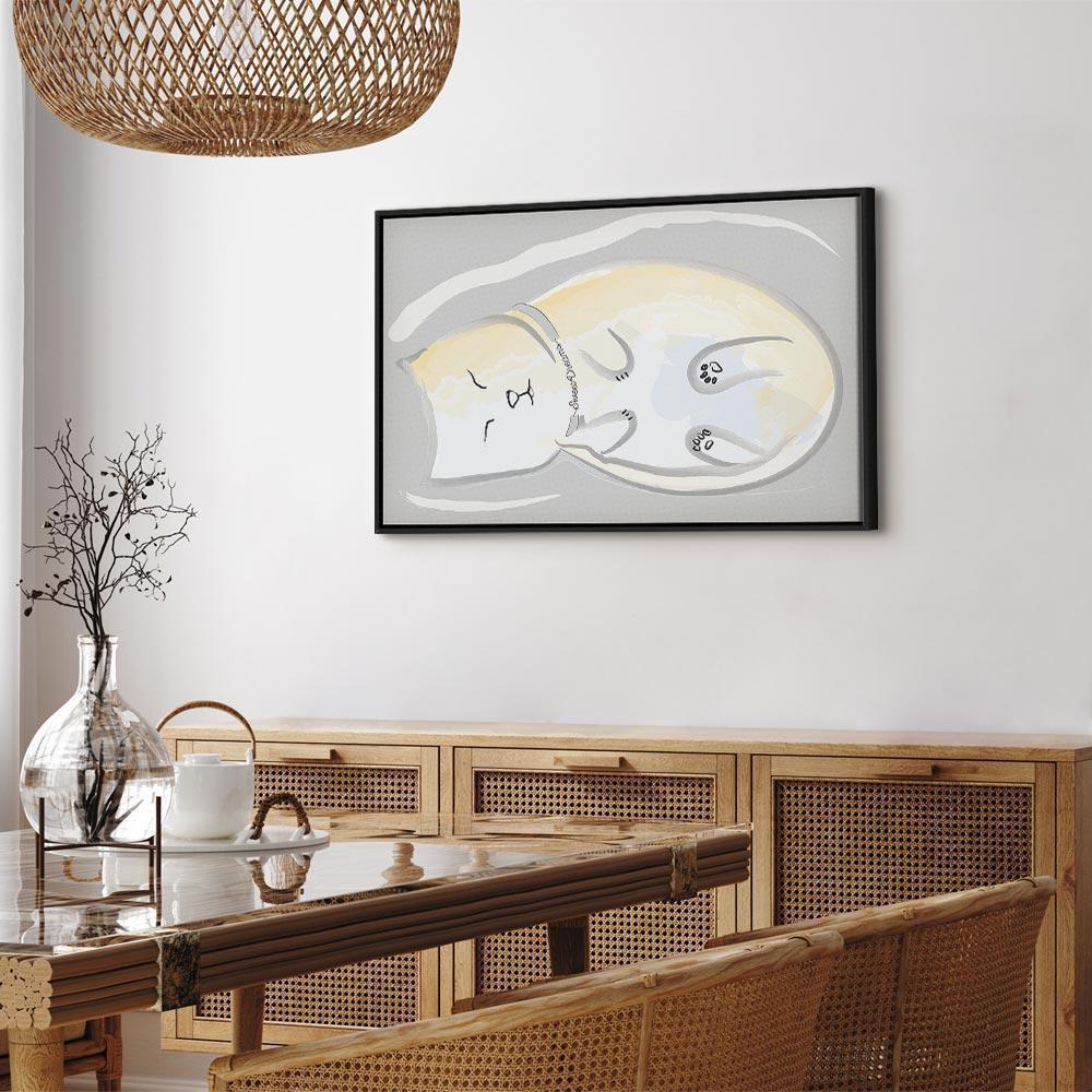 Leinwandbild - Sleepy Kitty (1 Part) Vertical