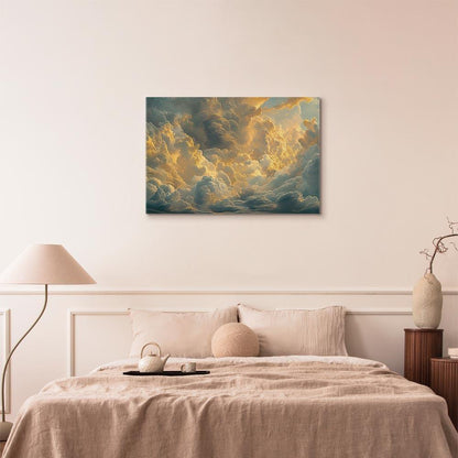 Leinwandbild - Last Breath of the Day: Clouds Illuminated by Evening Glow