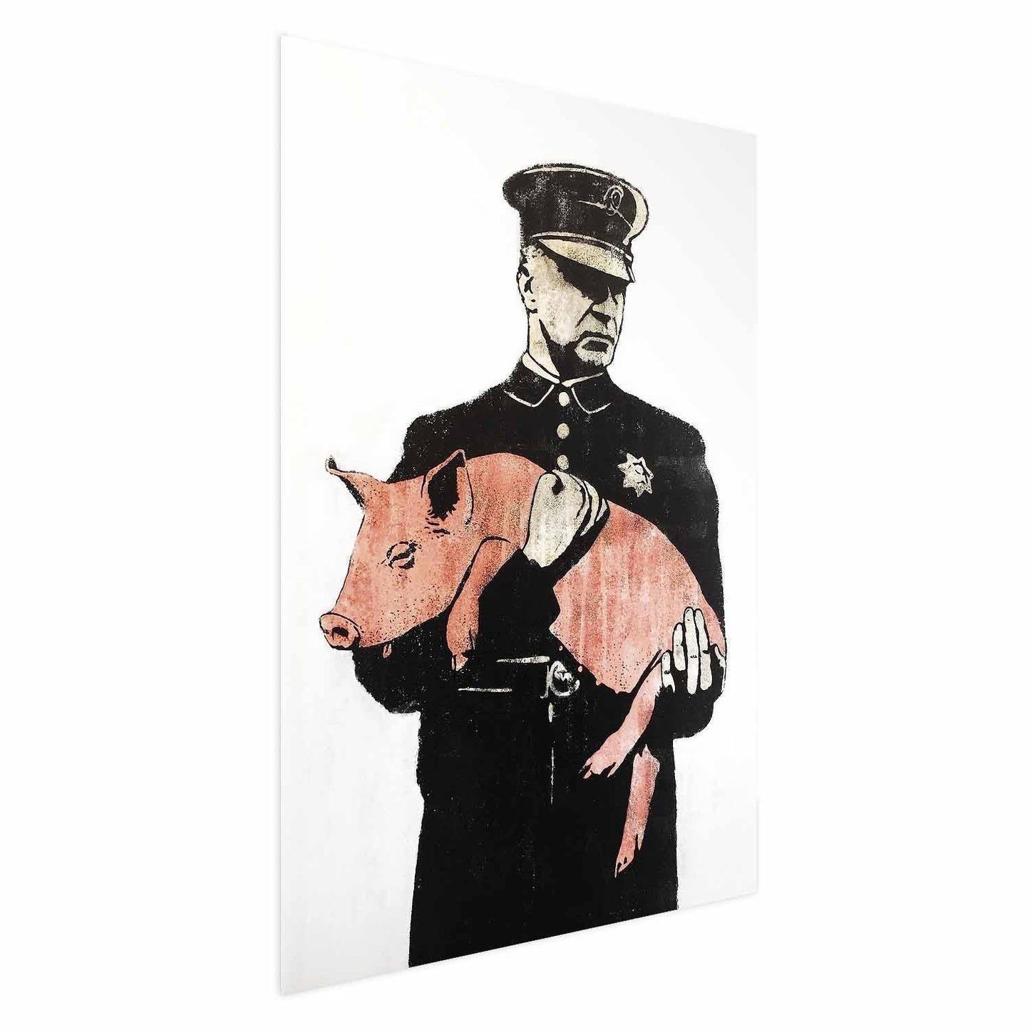 Poster Polizei-Schwein – Humorvoll & originell illustriert
