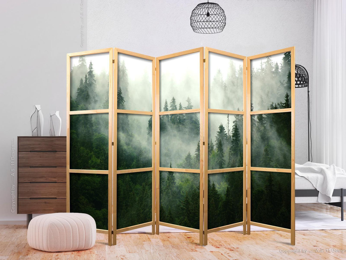 Japanischer Paravent - Mountain Forest II