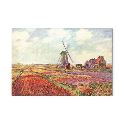 Leinwandbild - Claude Monet – Tulip Fields with Windmill