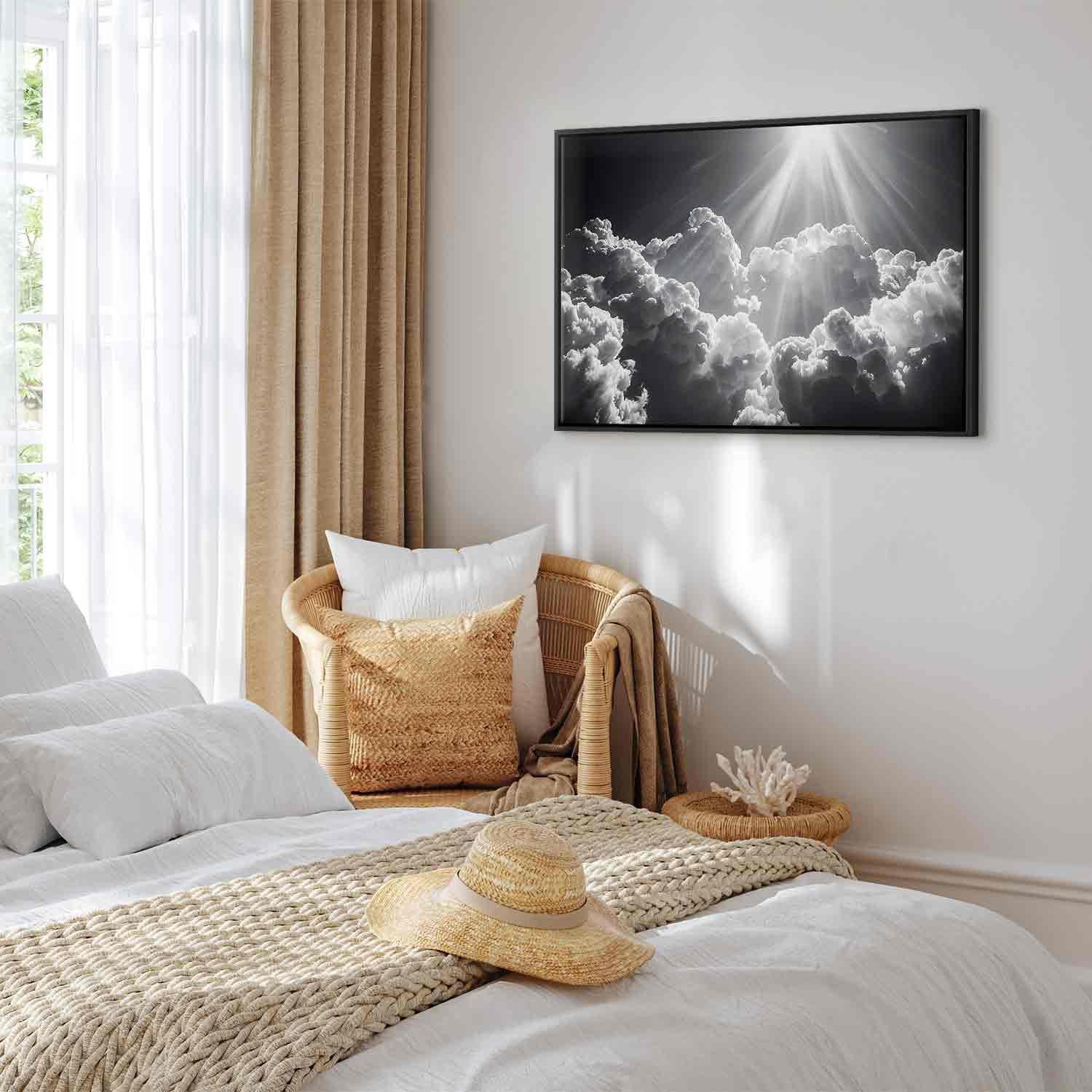 Leinwandbild - Hope in the Clouds: Inspiring Rays of the Sun – Awaken Emotions Artgeist