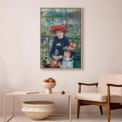 Leinwandbild - Pierre-Auguste Renoir – Two Sisters (On the Terrace)