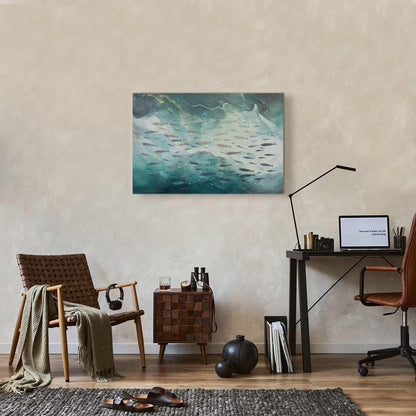 Leinwandbild - School of small fish