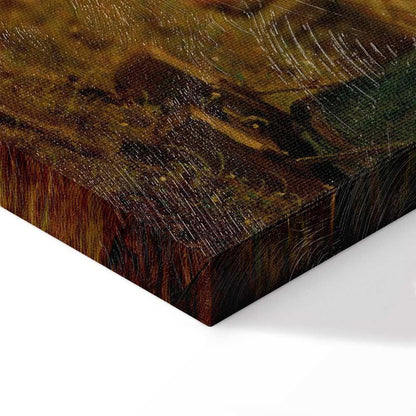 Leinwandbild - Carl Spitzweg – Well-Wisher Presenting Flowers