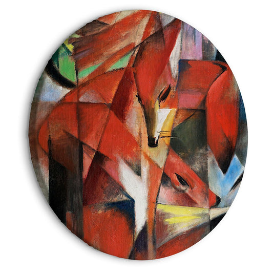 Rundes Bild - The Foxes (Franz Marc) Artgeist