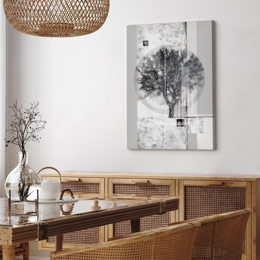 Leinwandbild - Silver Tree (1 Part) Vertical