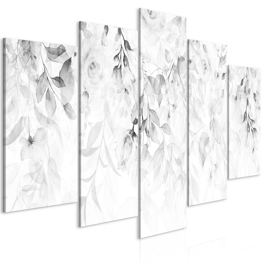 Leinwandbild - Waterfall of Roses (5 Parts) Wide - Third Variant Artgeist