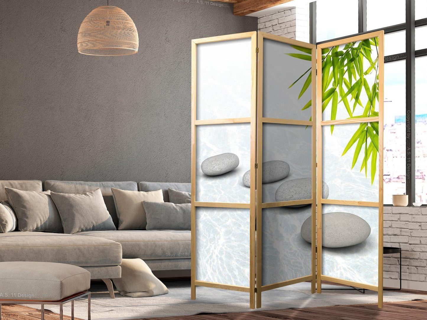 Japanischer Paravent - Stoic Calm [one-sided]