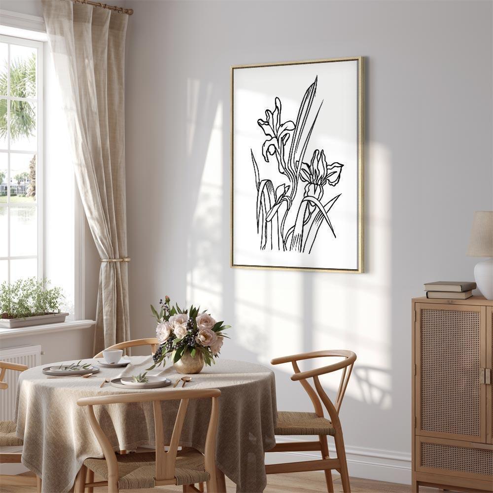 Leinwandbild - Love Irises (1 Part) Vertical