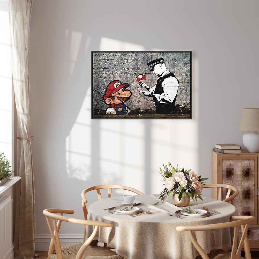 Leinwandbild - Mario and Cop by Banksy