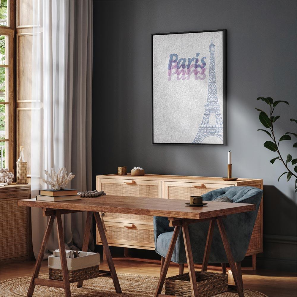 Leinwandbild - Paris in Watercolours (1 Part) Vertical