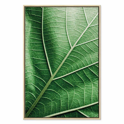 Leinwandbild - Malachite Leaf (1 Part) Vertical