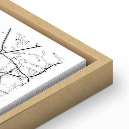 Leinwandbild - City Plan: Warszawa (1 Part) Vertical