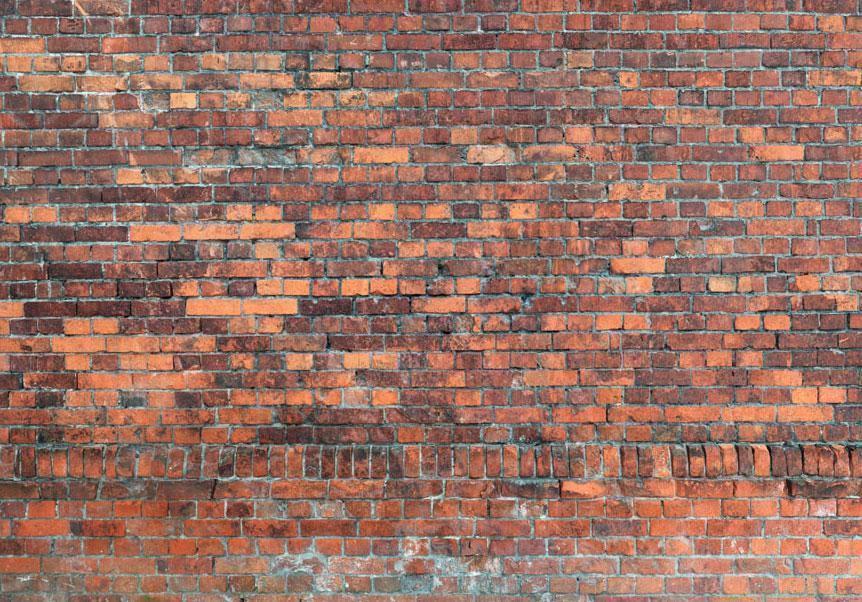 Fototapete Vintage Backsteinwand - Authentische rote Ziegelsteine mit nostalgischem Charme