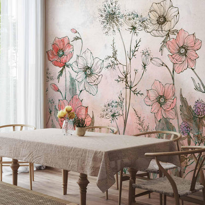 Fototapete - Day in the Meadow - Third Variant