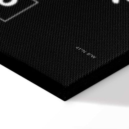 Leinwandbild - Negative Map: Porto (1 Part) Vertical