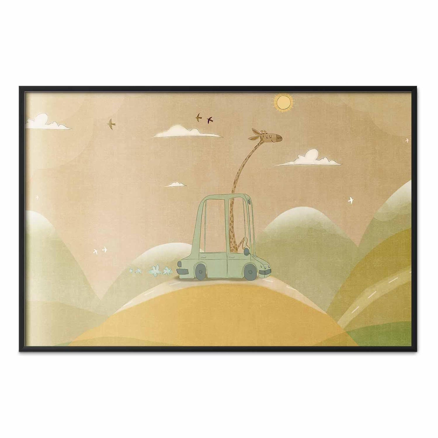 Poster - Traveling Giraffe