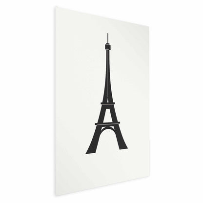 Poster - Eiffel Tower Simple Black-and-White Graphic Artgeist