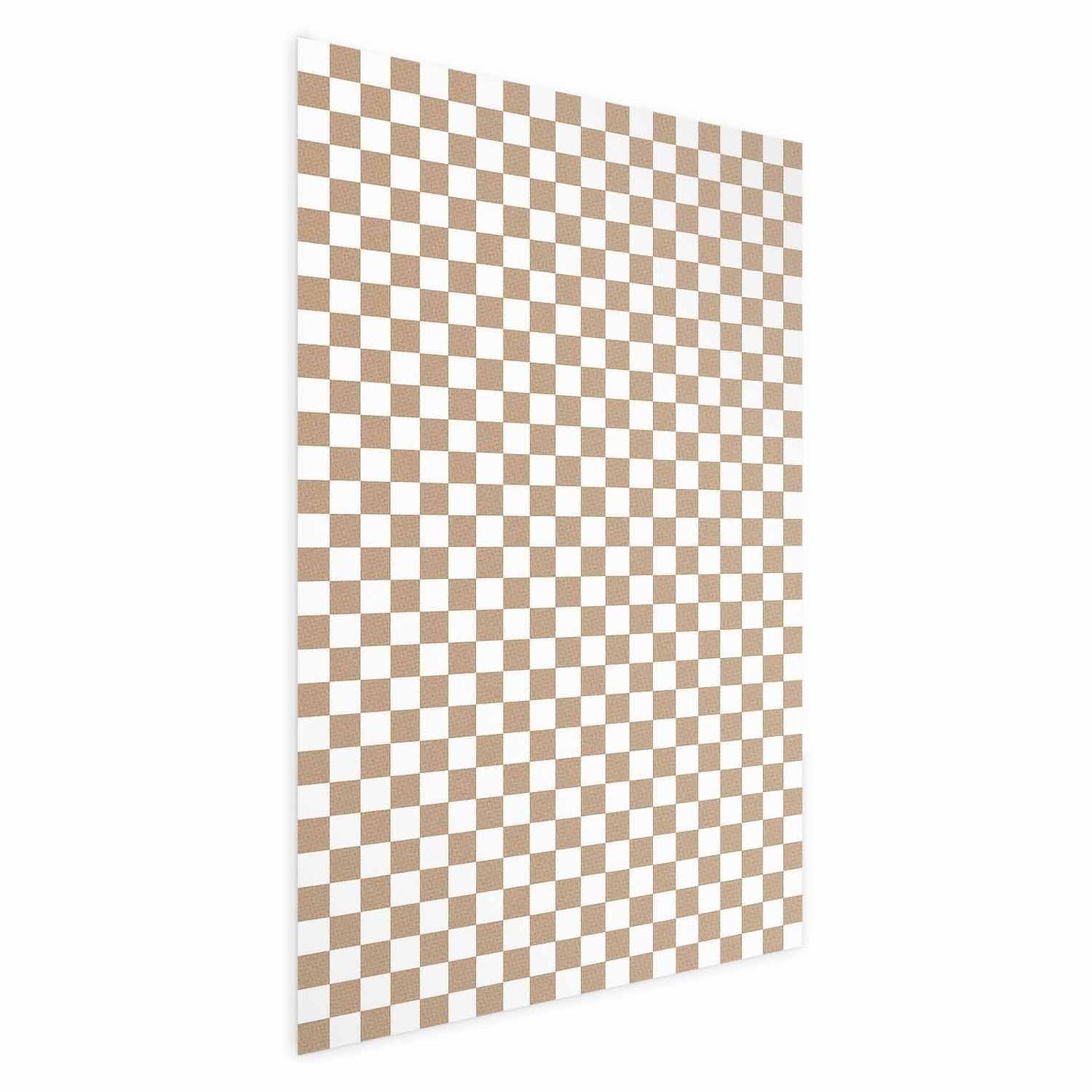 Poster - Geometry and Browns - a chessboard pattern in neutral shades