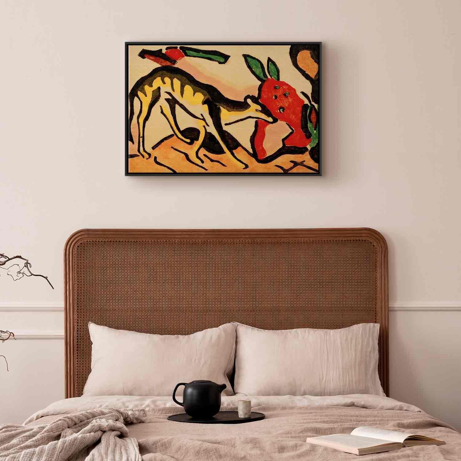Leinwandbild - Fabeltier (Franz Marc) Artgeist