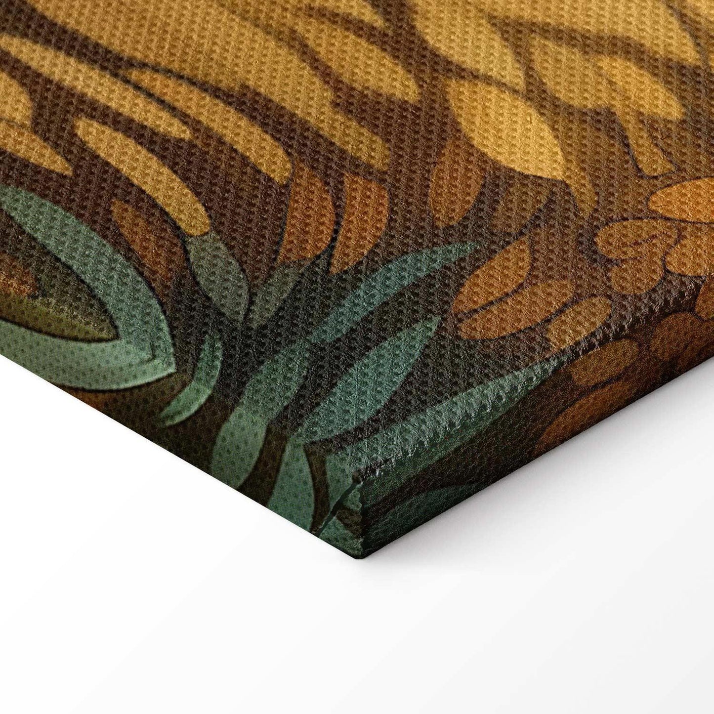 Leinwandbild - Impressionistic fields - painted golden landscape with fields of grain