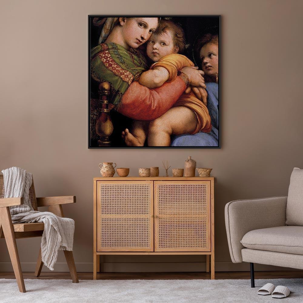 Leinwandbild - Rafael Santi – Madonna on a Chair