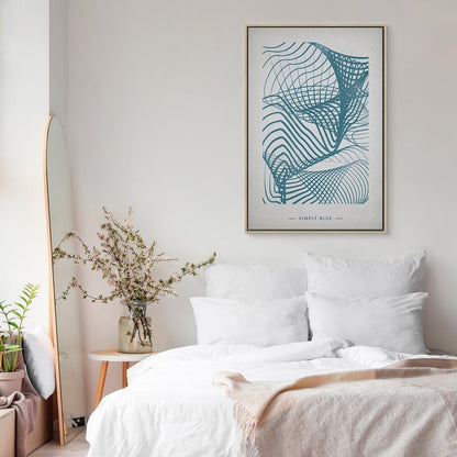 Leinwandbild - Simple Blue (1 Part) Vertical