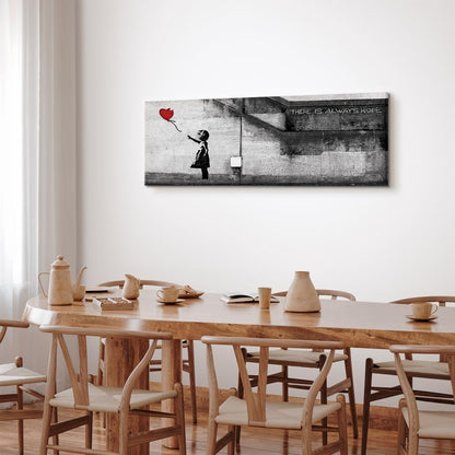 Leinwandbild - There is Always Hope (1 Part) Narrow Red