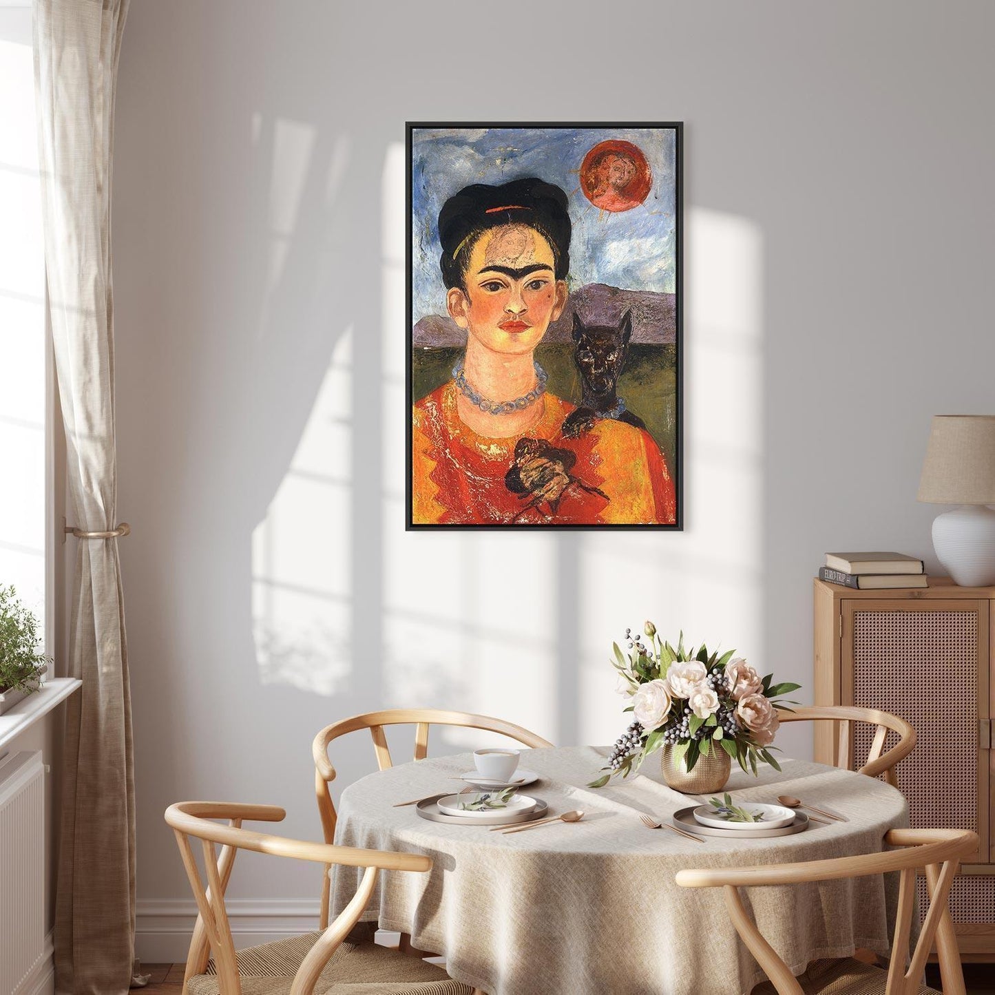 Leinwandbild - Frida Kahlo – Self-Portrait with Diego on My Breast