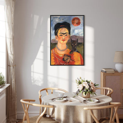 Leinwandbild - Frida Kahlo – Self-Portrait with Diego on My Breast
