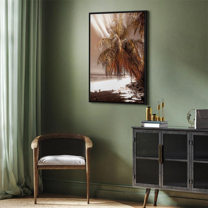 Leinwandbild - Palm Shadow (1 Part) Vertical