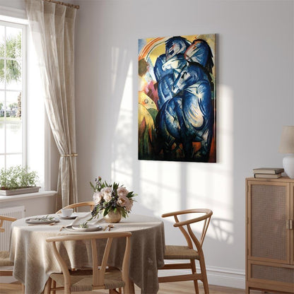 Leinwandbild - Franz Marc – The tower of blue horses