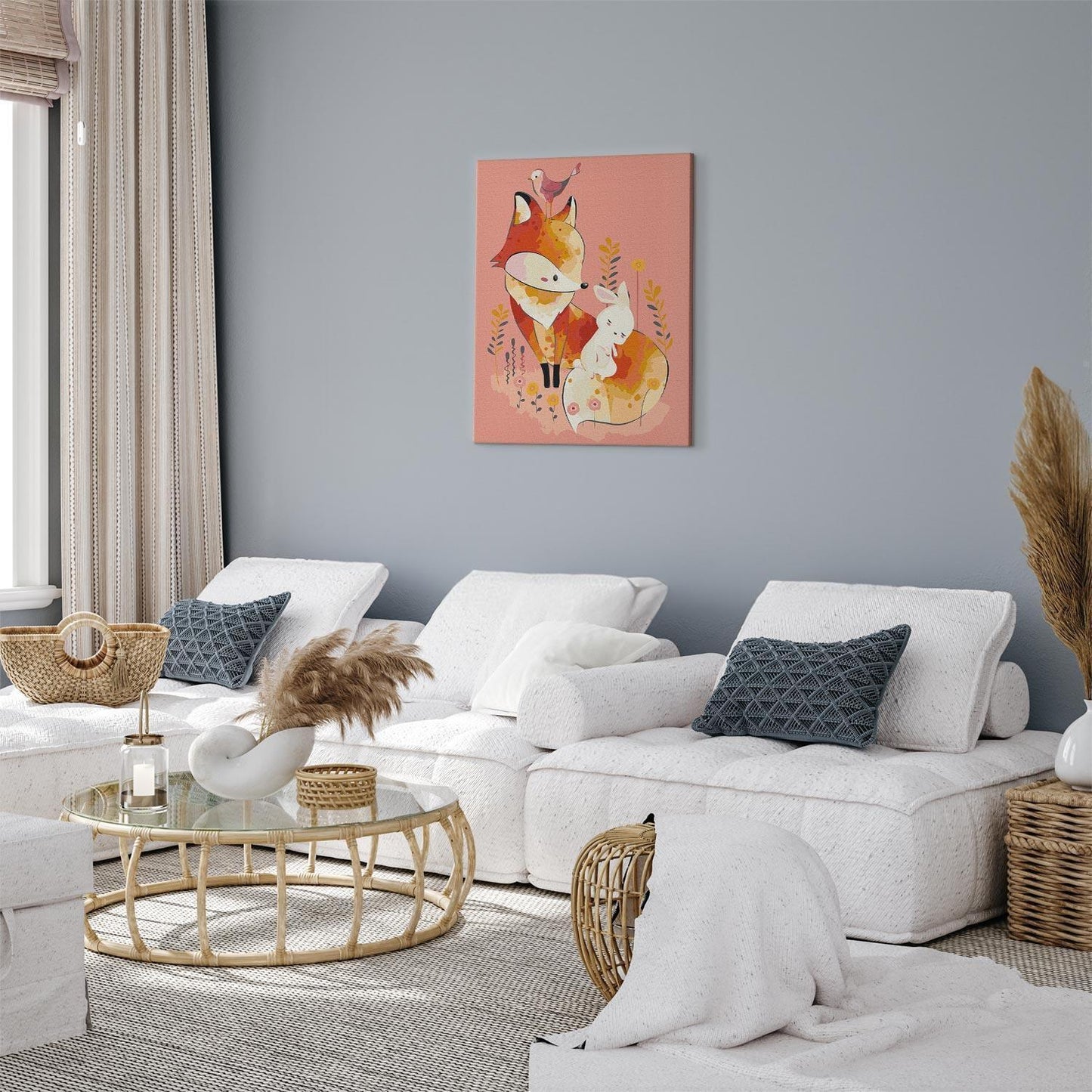 Malen nach Zahlen - Fox and Rabbit