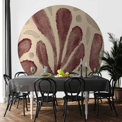 Runde Fototapete - Leaves and spots – large vibrant shapes inspired by Matisse