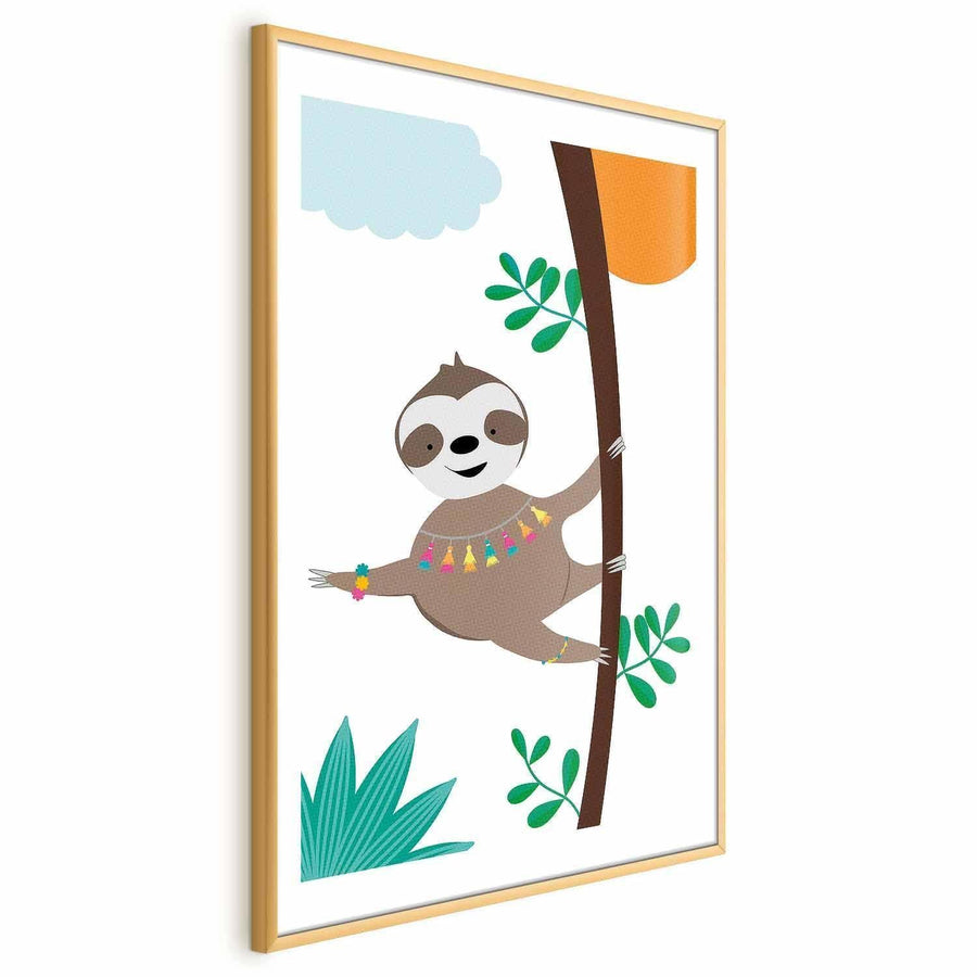 Poster - Cheerful Sloth Artgeist