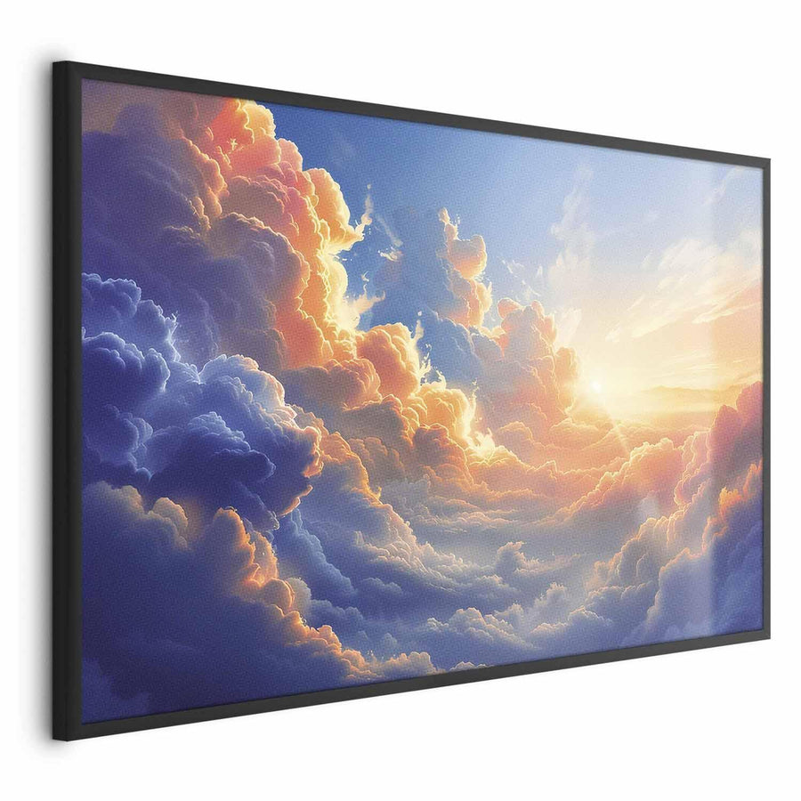 Poster - Sunset Over a Cloudy Sea: A Wonderful Symphony of Colors Artgeist