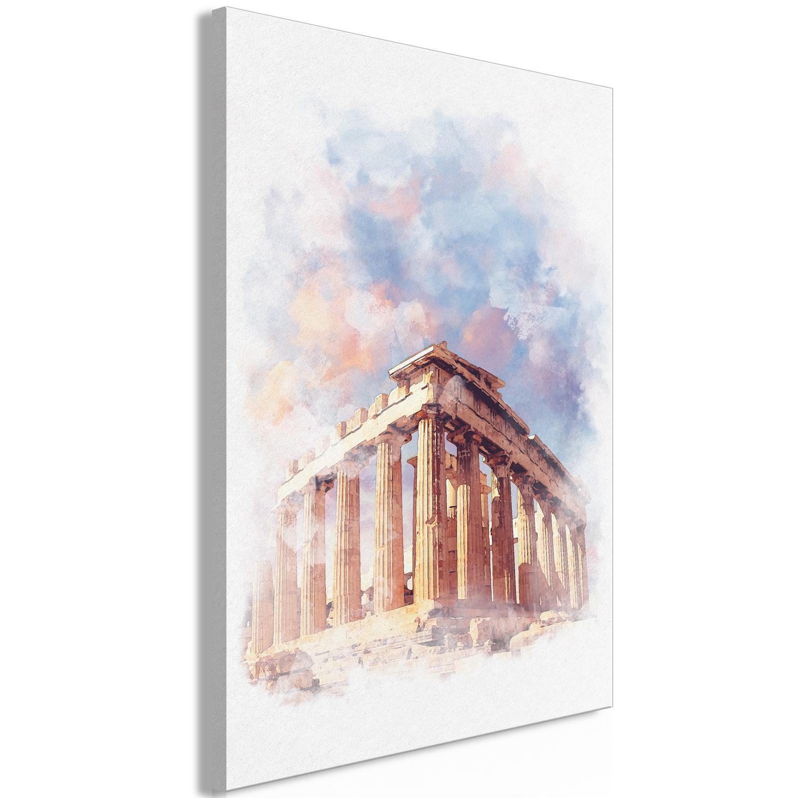 Leinwandbild - Painted Parthenon (1 Part) Vertical Artgeist