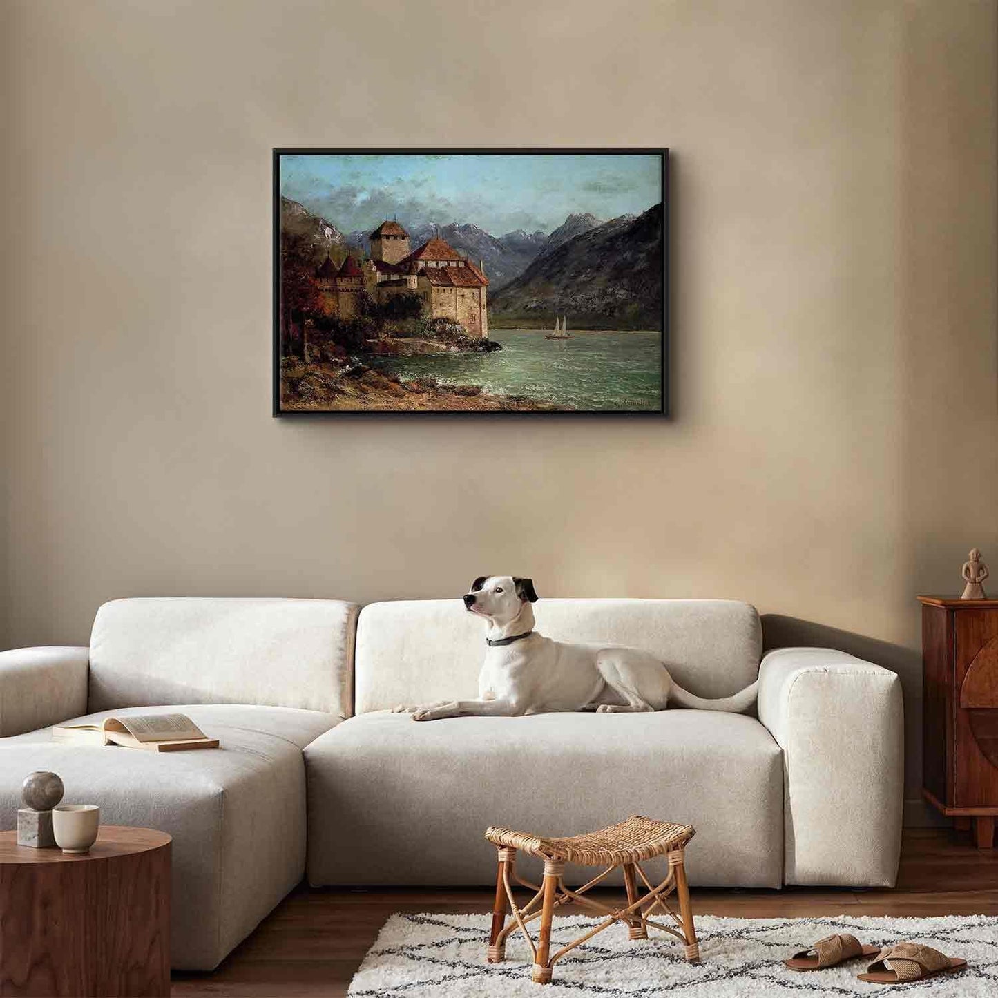 Leinwandbild - Gustave Courbet -Chillon Castle